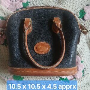 TLC -- Vintage Dooney & Bourke dome style black pebbled leather bag